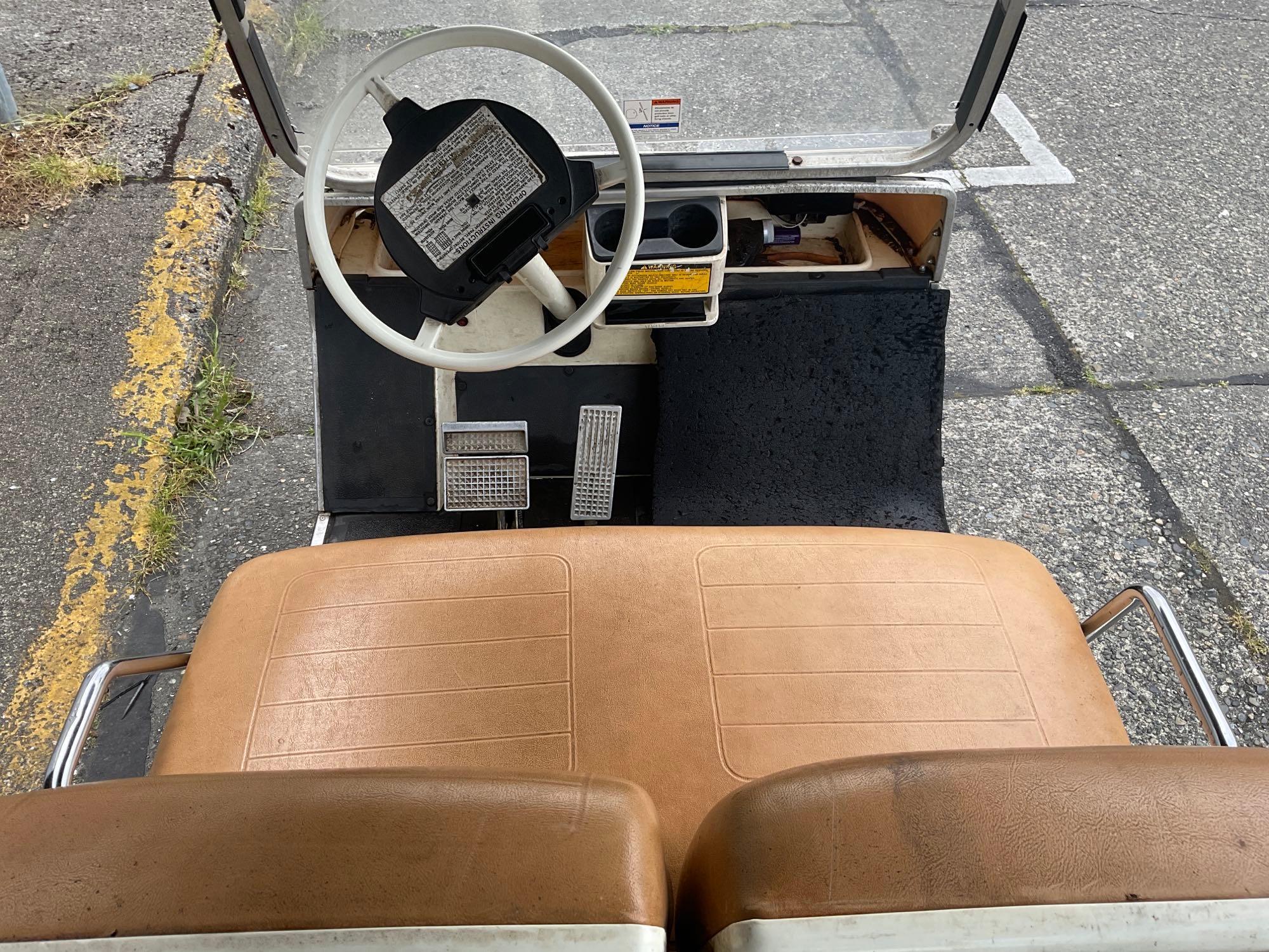 YAMAHA Gas-Powered Golf cart with OHIO STEEL utility cart.