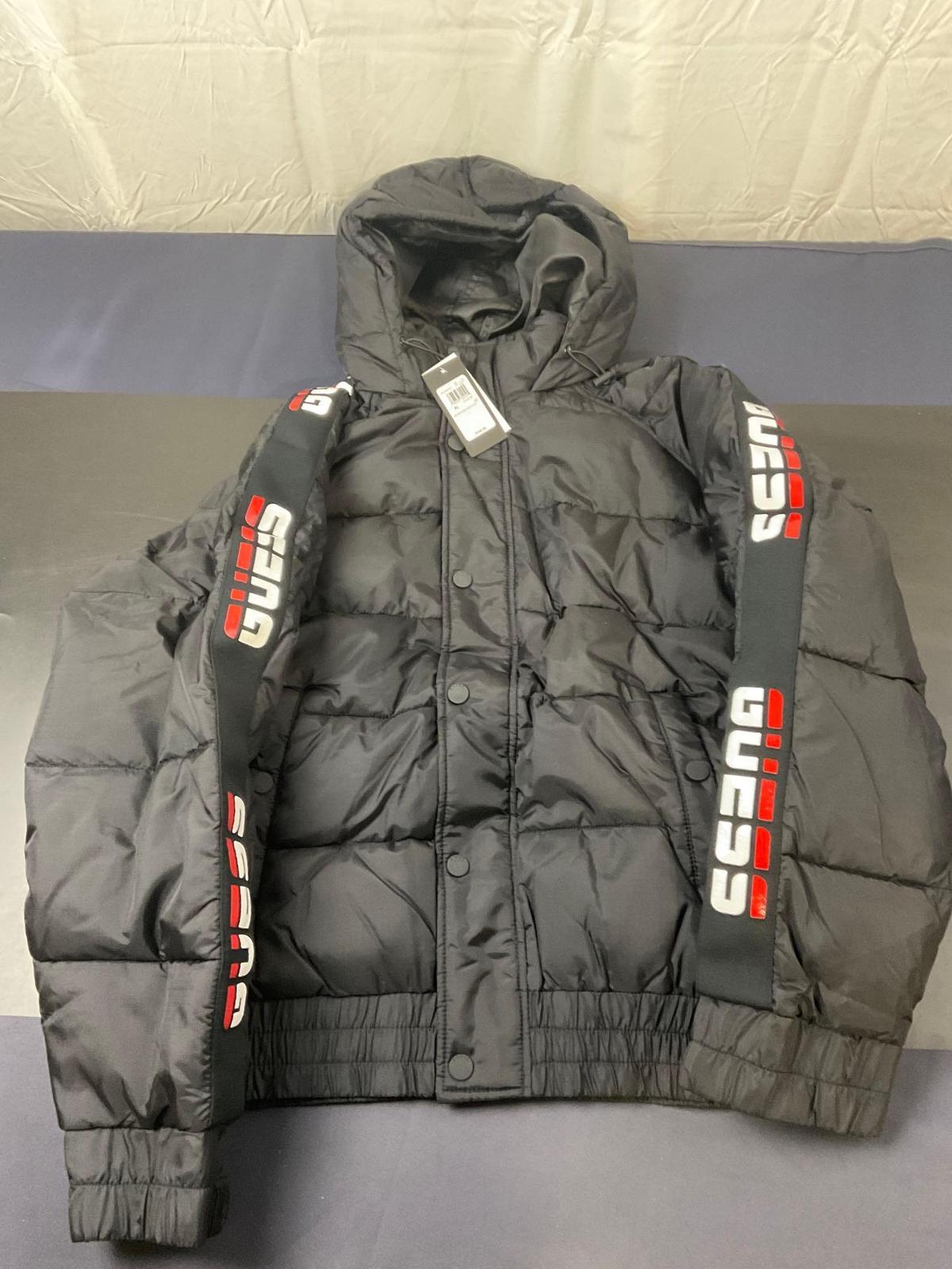 Guess Jacket New Wave Sport Puffer Jet Black Size XL