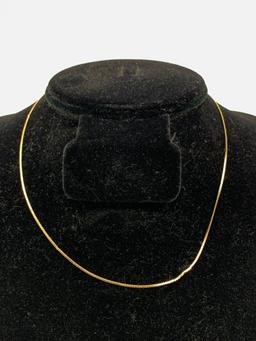 14" elegant 14k gold necklace made in Italy