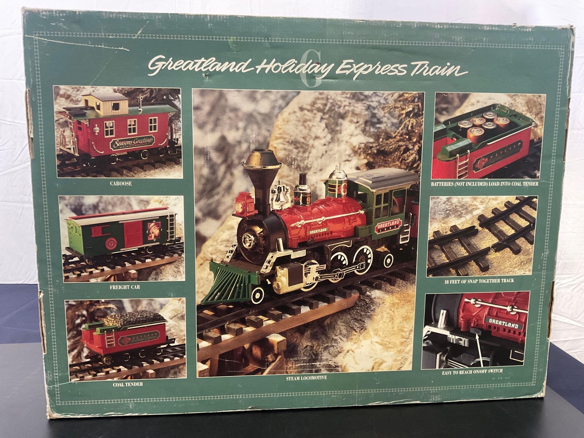 Vintage 1993 GreatLand Holiday Express Battery Operated Train Set