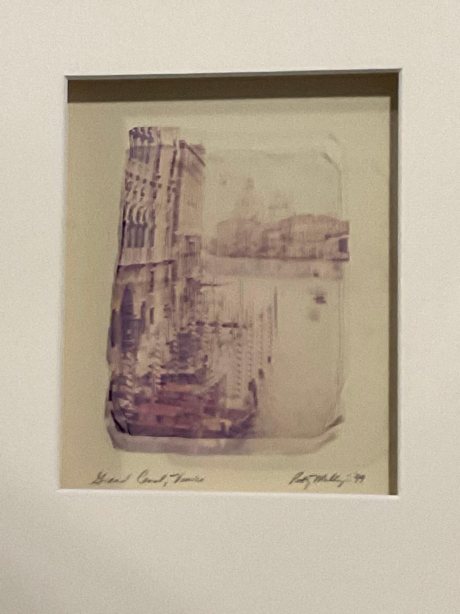 Duo of Framed Transparent Photographs (Emulsions) of Canals in Venice by Patty Mulligan 99
