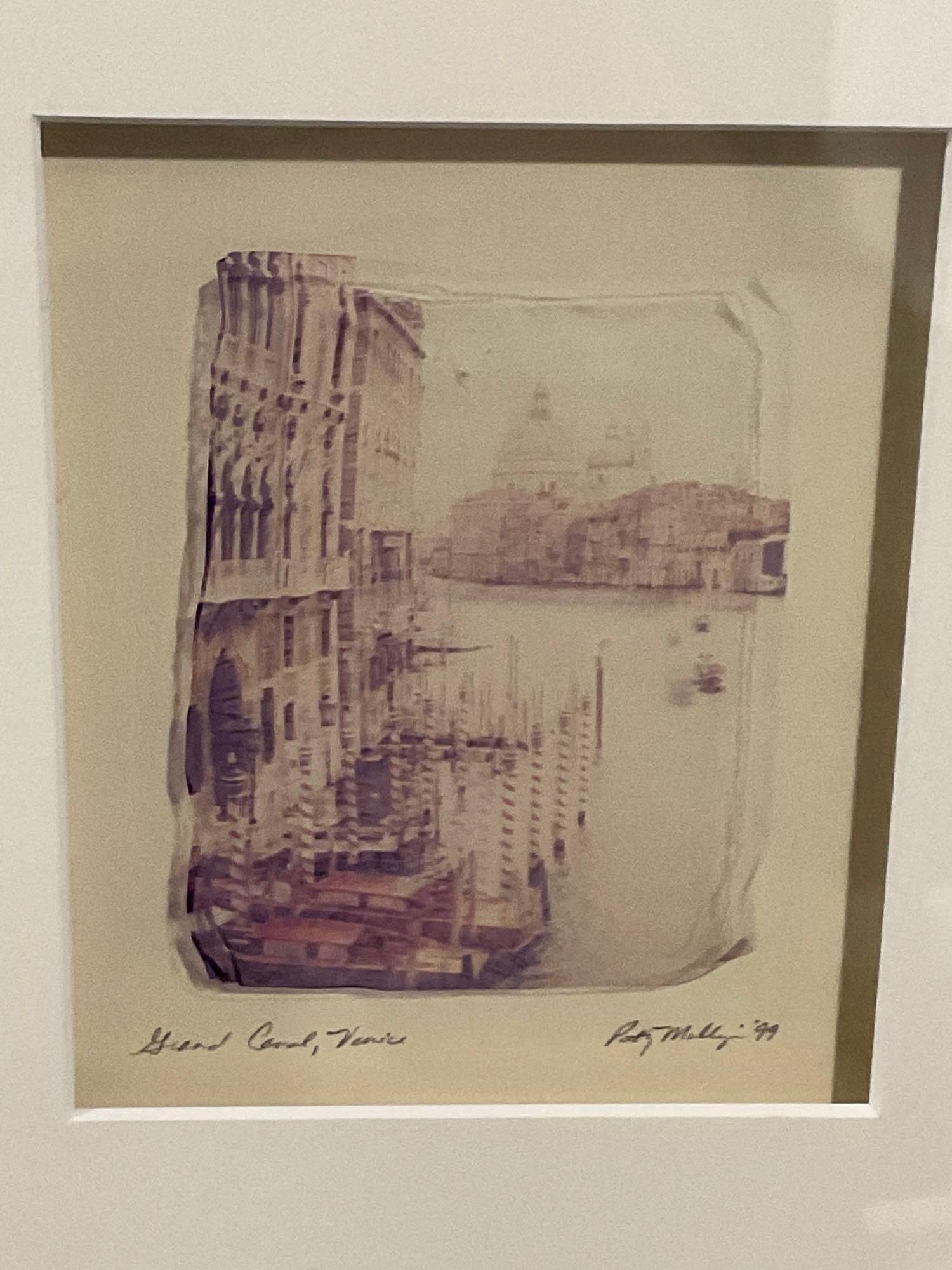 Duo of Framed Transparent Photographs (Emulsions) of Canals in Venice by Patty Mulligan 99