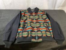 Vintage Mens Pendleton Western Wool Geometric Wool Jacket Size XL