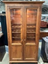 Vintage Bedard Wine cabinet with 2 tier glass storage shelves- good condition