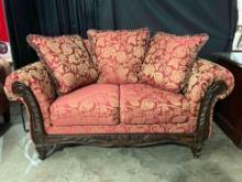 Vintage Hughes Furniture Love Seat - good condition, plush seats w/ beautiful pattern
