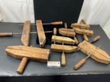 Assortment of Jorgenson Wooden Clamps, 6 pcs