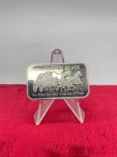 One ounce .999 silver bullion bar - Stagecoach silver