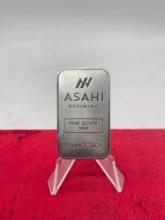 One ounce .999 silver bullion bar - Asahi Refining