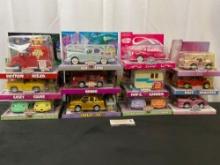 Collection of Toy Cars, 12 pcs, The Chevron Cars incl. Nando, Leo Limo, Taylor Taxi, & More