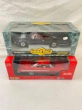 Lot of 2 Like new in box 1:18 scale die cast replica cars incl. 61' Chevrolet Impala