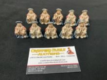 Small Collection of Assorted WADE Whimsies Miniatures, 10 Old King Cole Figures