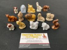 15 WADE Porcelain Whimsies various sets, incl. Hare, Bison, Humpty Dumpty