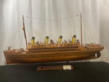 Massive Wooden Model Steamer Ship ocean Liner, 46 inches long