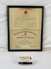 Vintage Framed American National Red Cross Brides' School Certificates of Achievement. See pics.