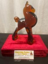 Vintage Heisey Imperial Glass Horse Dark Amber in color