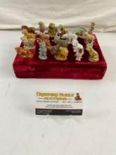 20 pcs Vintage 1950s-80s Assorted Wade Whimsies Miniature Porcelain Figurines. See pics.