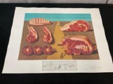 Very Rare 24/50 Lithograph Artists Proof of Les Entre-Plats Sodomises by Salvador Dali