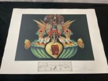 Very Rare 24/50 Lithograph Artists Proof of Les Chairs Monarchiques by Salvador Dali