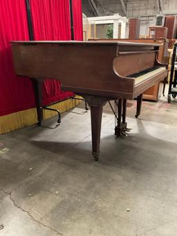 Vintage Lester Piano Co. Wheeled & Wooden Piano No. 98621. Measures 56" x 39" See pics.