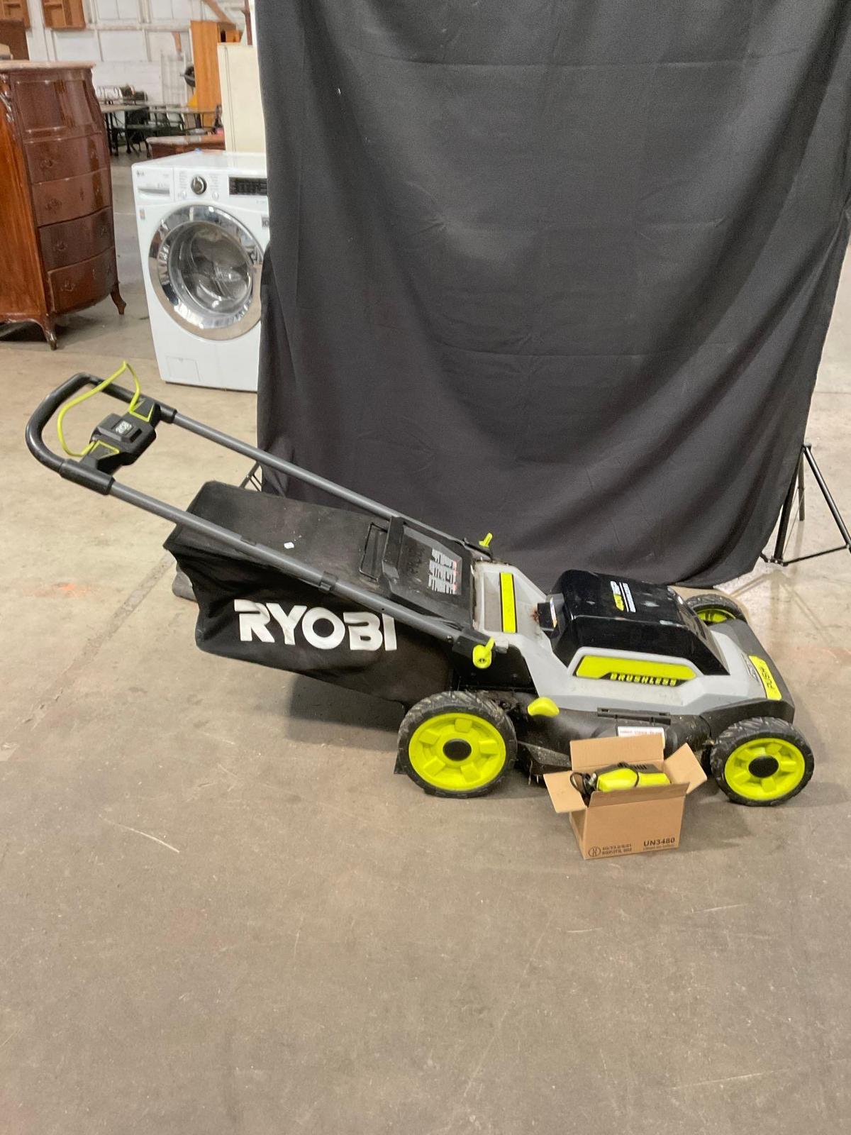 Ryobi Self Propelled Electric 40V HP Brushless Lawn Mower w/ Bag - See pics