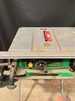 Hitachi C10RA3 10" Job Site Table Saw w/ Steel Table & Collapsible Legs - See pics.