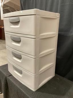 Sterling Gray Plastic Dresser/ Storage Cubby - Fair to good condition - See pics