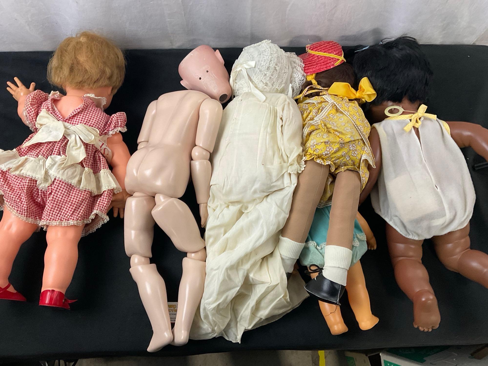 Set of 4 Vintage Dolls, Ideal Kissy Doll, Baby Crissy, Tiny Chatty Baby