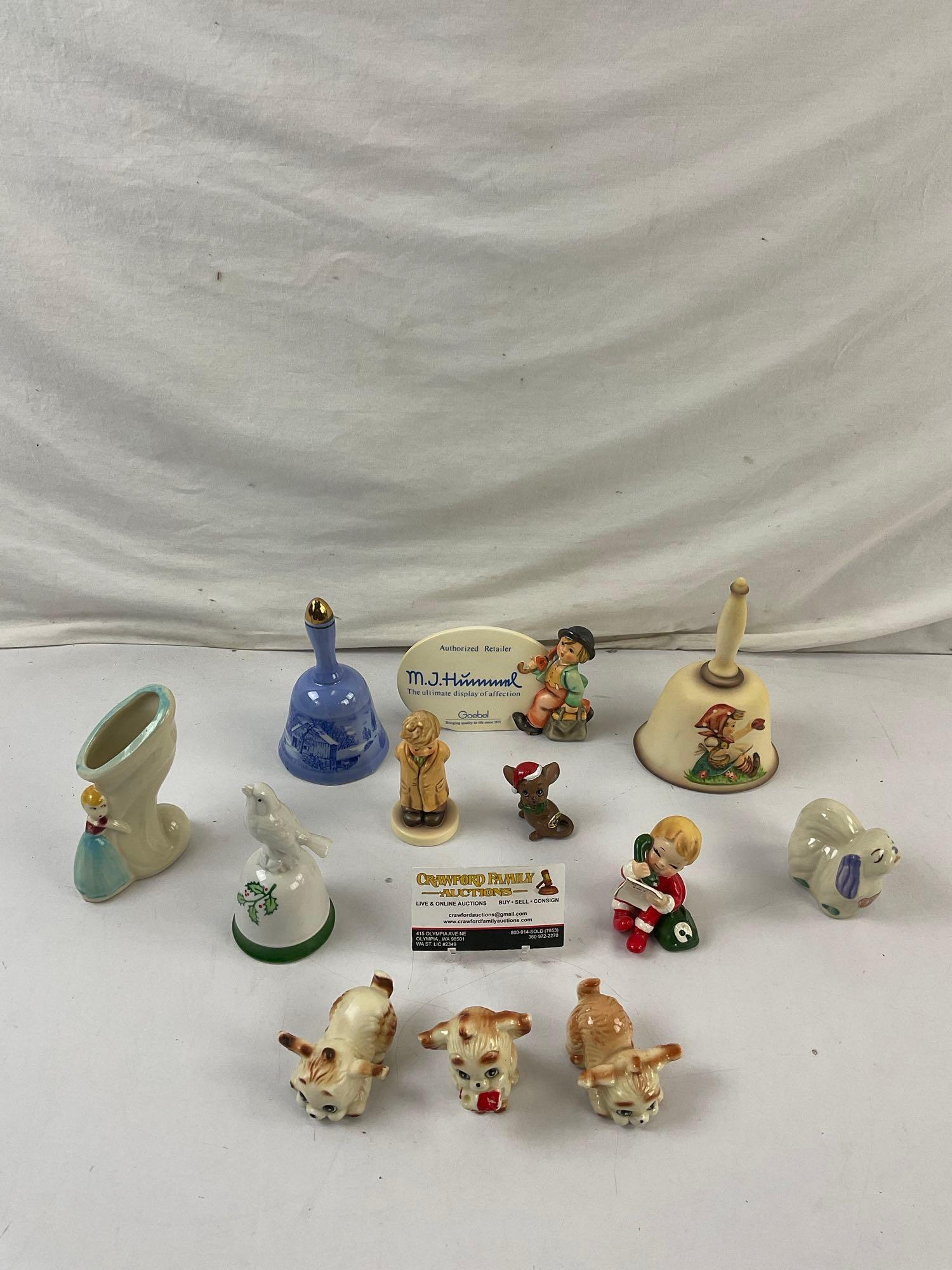 12 pcs Vintage Small Sweet Ceramic Assortment. Goebel, American Treasury, Shawnee. See pics.