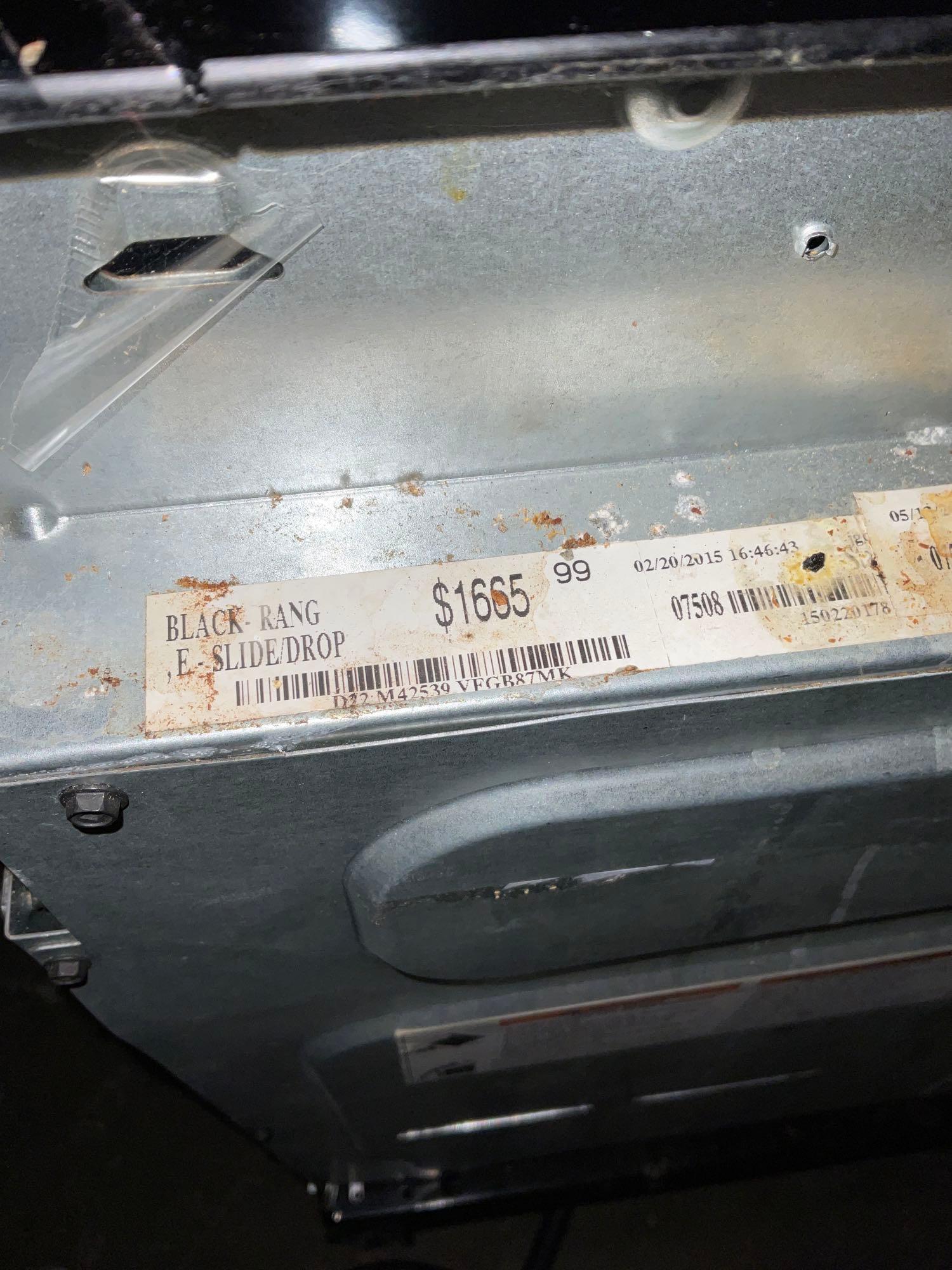 Sears Black Range Slide Drop Electric Oven/ Stovetop - Back Glass is Damaged - Still functional