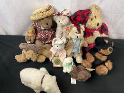 Collection of 8 Vintage Boyds Bears, Polar Bear, Miranda Cherrybeary, & Starbucks Bear