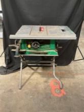 Hitachi C10RA3 10" Job Site Table Saw w/ Steel Table & Collapsible Legs - See pics.