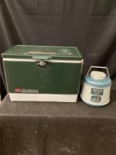 Coleman Steel Belted Cooler w/ twist lock & WesternField Fiberglass insulated cooler w/ pour tap