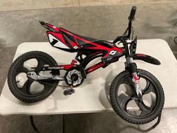 30 inch tall Kids Training Bike, MotoBike Red & Black