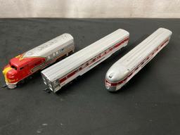 6 HO Scale Locomotive Train Models, 3x Santa Fe, Burlington Northern, Great Northern Railway, Shell