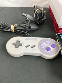 SNES Gaming System w/ 2 Controllers & Wario's Woods Game - See pics