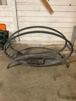 Metal curved firewood rack - See pics