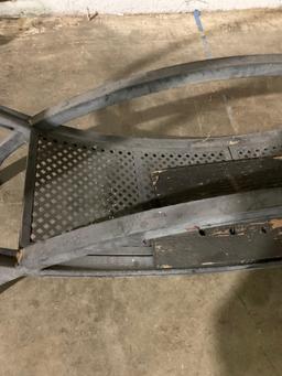 Metal curved firewood rack - See pics