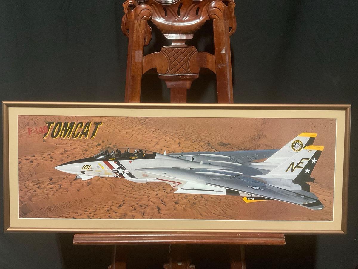 Framed F-14D Tomcat Fighter Jet Photo Panorama