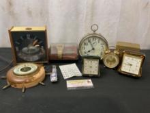 Collection of Clocks & Watches, Phinney-Walker, Deluxe High Time 7677, Microma Watch in box, 8 pcs