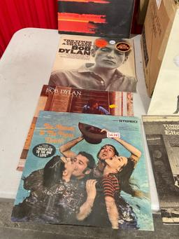 Collection of 50+ Vintage Records incl. Fleetwood Mac , Bob Dylan, Talking Heads, Elton John etc..