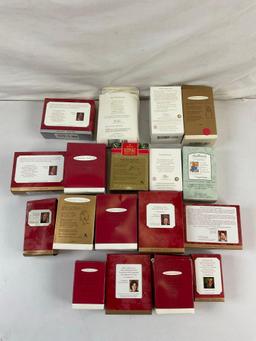 18 pcs Vintage Hallmark Keepsake Christmas Ornament Assortment. Original Boxes. See pics.