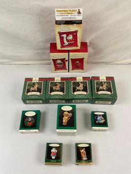 12 pcs Contemporary Hallmark Keepsake Christmas Ornament Assortment. Santa's Reindeer. See pics.