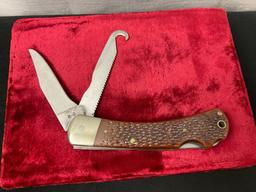 Vintage Remington R-3 Big Game Folding Knife, two blades, 1x Knife & 1x Bonesaw