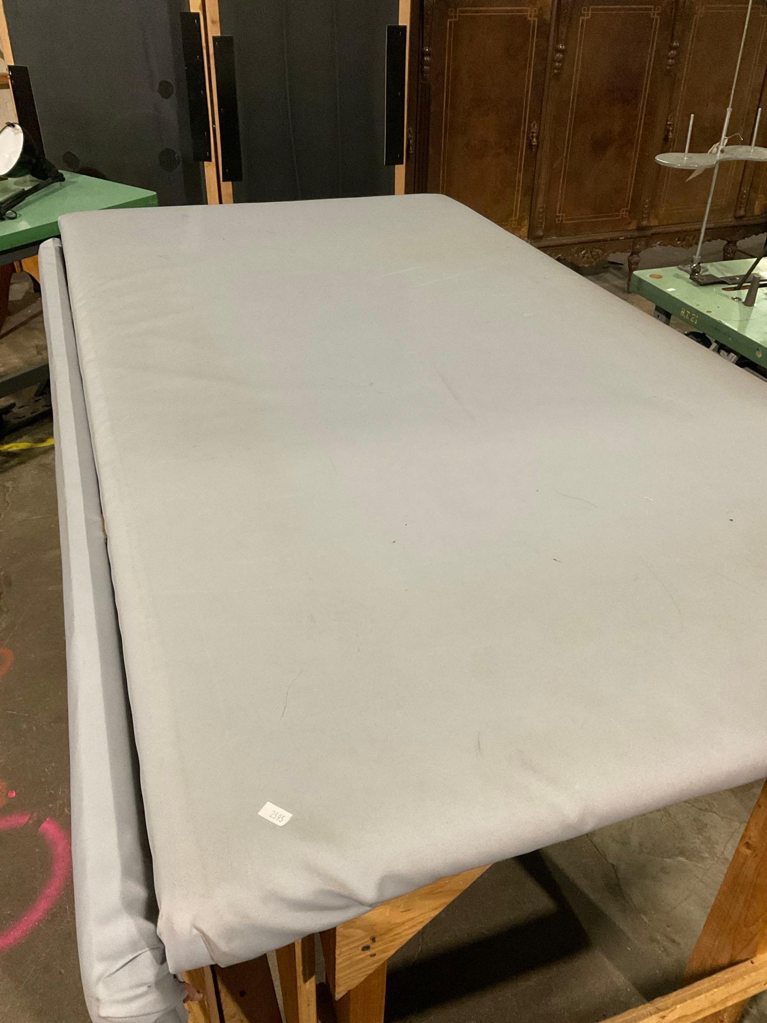 Large Industrial Fabric Measuring Table. Bolt Cutting Station. 68" Long 36- 63" Wide. See pics.