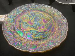 3 Imperial Days of Christmas Carnival Glass Plates, Partridge in a Pear Tree, Days Four, Five, Six