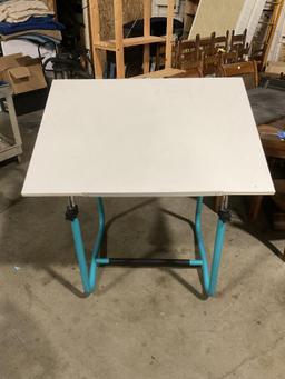 Modern Adjustable Drafting Table Metal & Wood - See pics - Good Condition