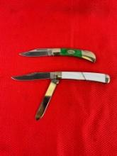 2 pcs Remington Folding Pocket Knives. Collectors' Series w/ Mother of Pearl Handle & COA. See pi...