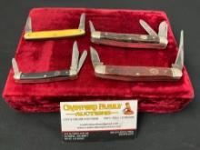 4x Boker & H. Boker & Co Folding Pocket Knives, Multi Blade Knives