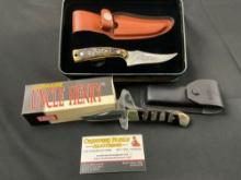 175th Anniversary Texas Ranger Knife in Case & LB5B Schrade Uncle Henry Folder w/ Sheath