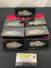7x Schrade Pewter Collection Knives, Animal Figural Handles, NIB